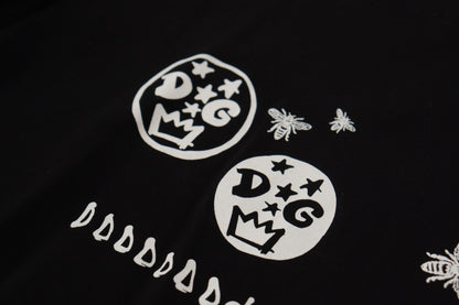 T-shirt en coton noir à logo Dolce &amp; Gabbana Chic pour femme
