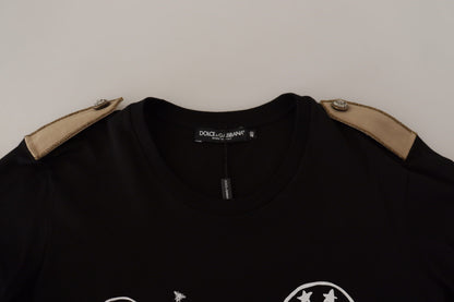 T-shirt en coton noir à logo Dolce &amp; Gabbana Chic pour femme