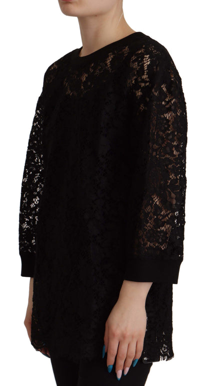 Dolce &amp; Gabbana - Chemisier noir élégant à manches longues