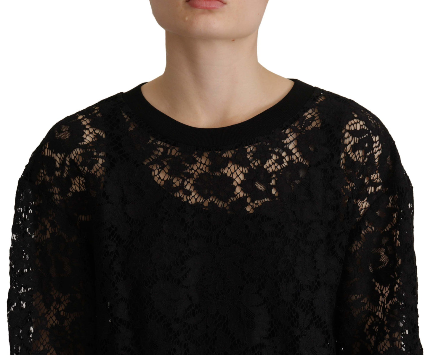 Dolce &amp; Gabbana - Chemisier noir élégant à manches longues