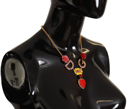 Collier Dolce &amp; Gabbana Glamorous Gold Crystal Charm