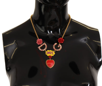 Collier Dolce &amp; Gabbana Glamorous Gold Crystal Charm
