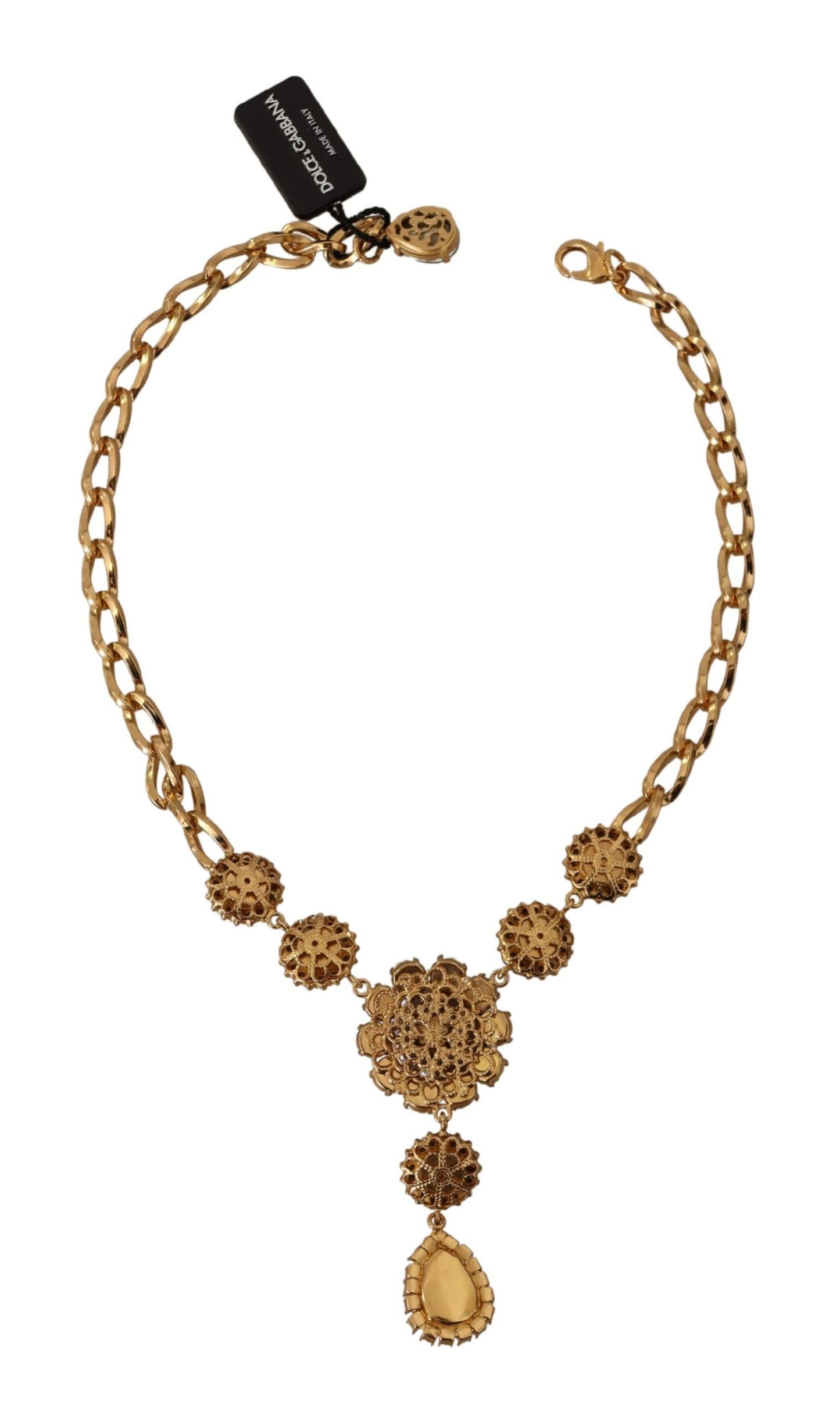 Collier élégant en cristal floral Dolce &amp; Gabbana