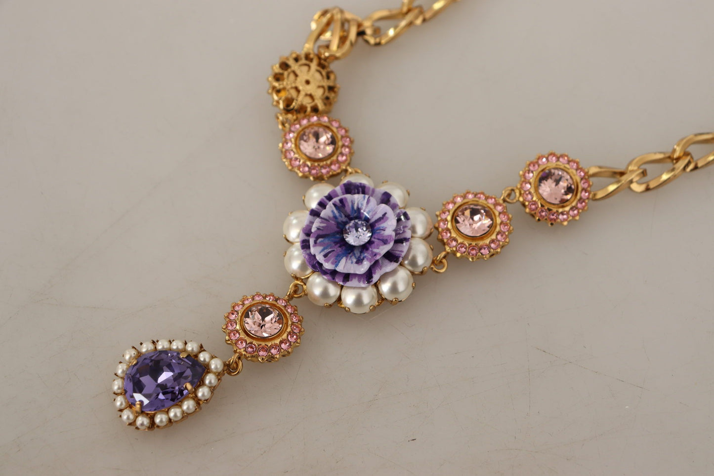 Collier élégant en cristal floral Dolce &amp; Gabbana