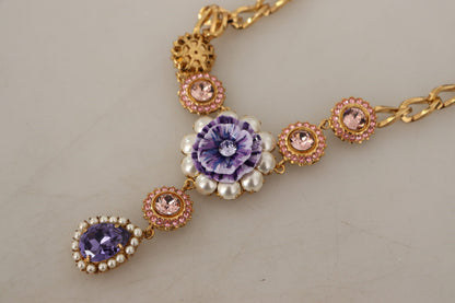 Collier élégant en cristal floral Dolce &amp; Gabbana
