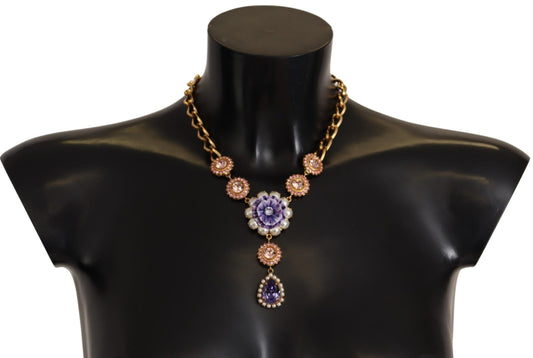 Collier élégant en cristal floral Dolce &amp; Gabbana