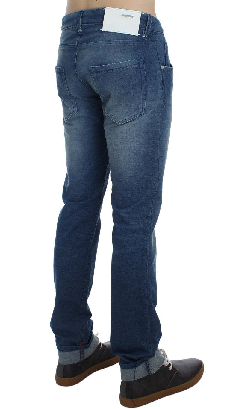 Eight Slim Fit Denim italien bleu délavé