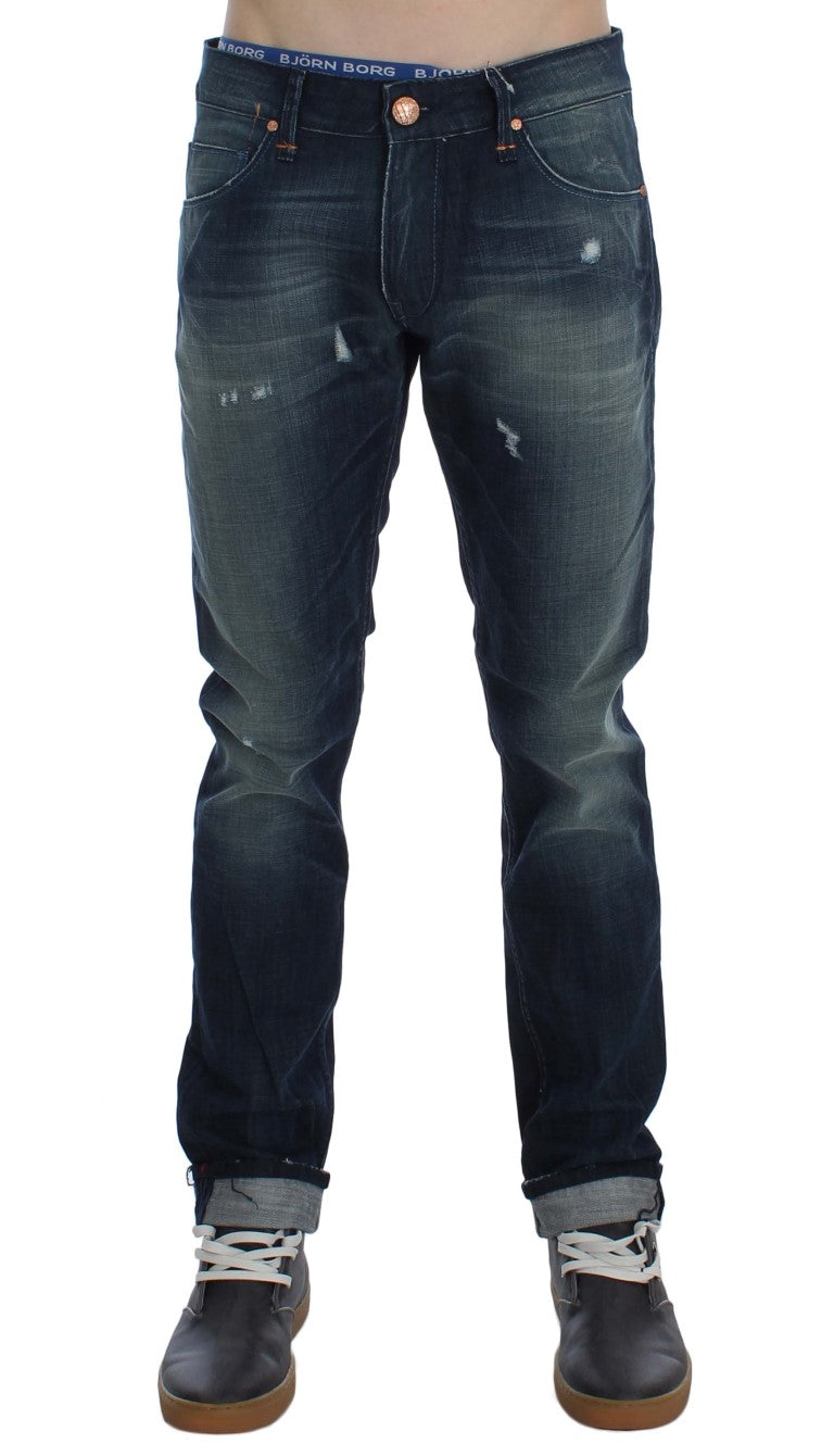 Huit jeans slim fit italiens en denim élégants