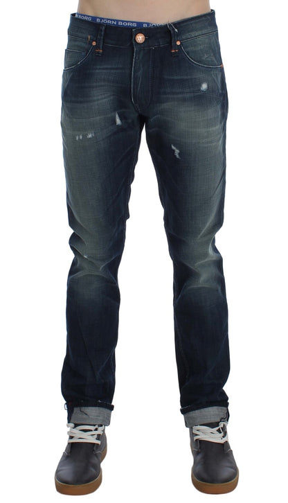 Huit jeans slim fit italiens en denim élégants