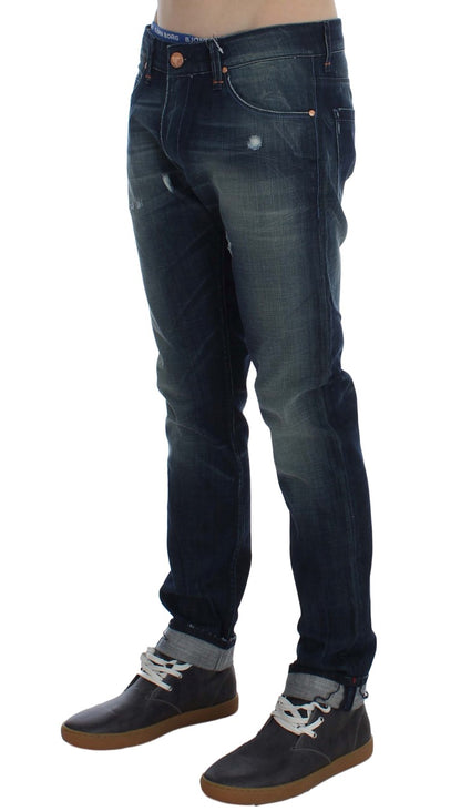 Huit jeans slim fit italiens en denim élégants