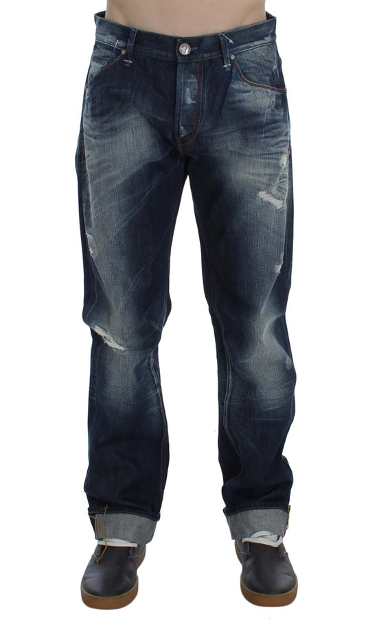 Huit jeans authentiques coupe classique bleu délavé