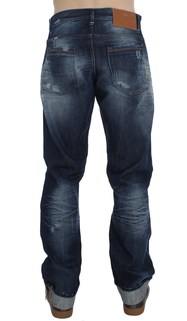 Huit jeans authentiques coupe classique bleu délavé