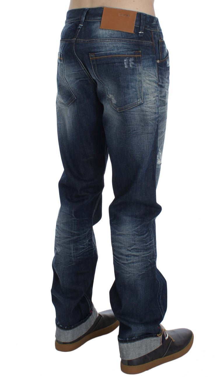 Huit jeans authentiques coupe classique bleu délavé