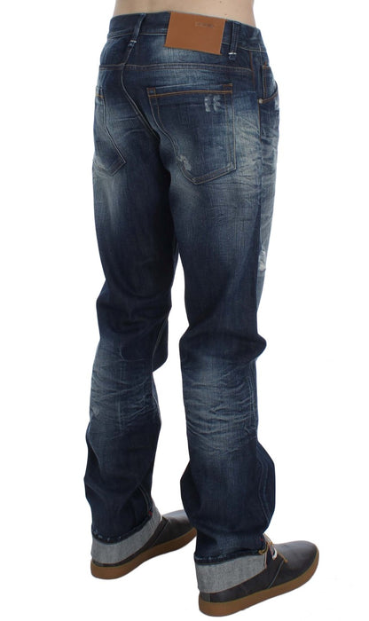 Huit jeans authentiques coupe classique bleu délavé