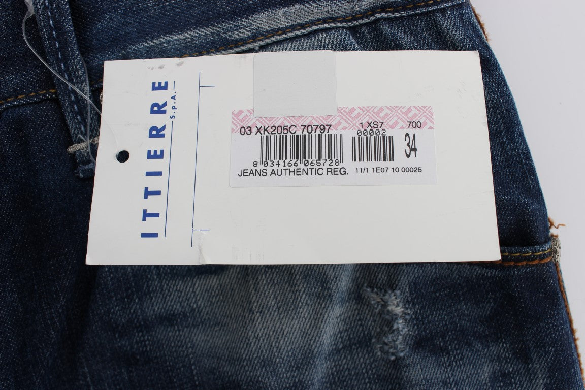 Huit jeans authentiques coupe classique bleu délavé