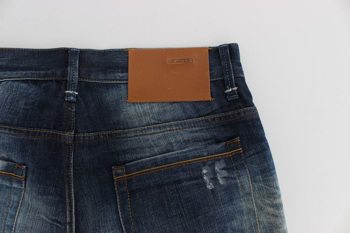 Huit jeans authentiques coupe classique bleu délavé