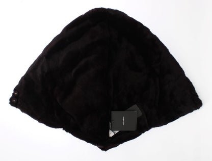 Écharpe à capuche en fourrure de belette violette exclusive à Dolce &amp; Gabbana