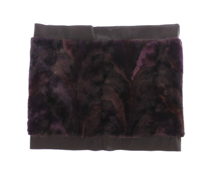 Dolce &amp; Gabbana - Écharpe en fourrure de vison violette exquise