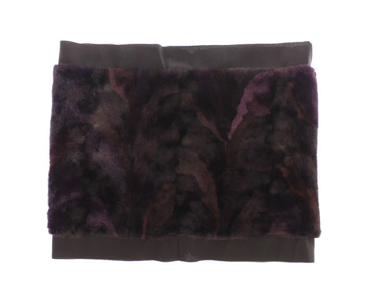 Dolce &amp; Gabbana - Écharpe en fourrure de vison violette exquise