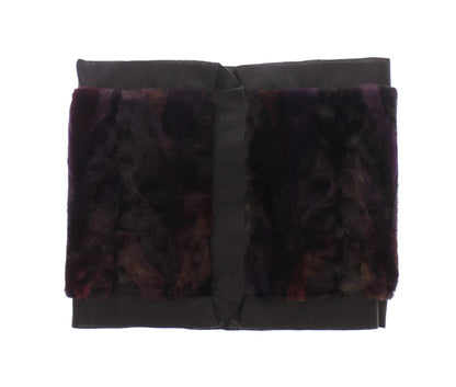 Dolce &amp; Gabbana - Écharpe en fourrure de vison violette exquise