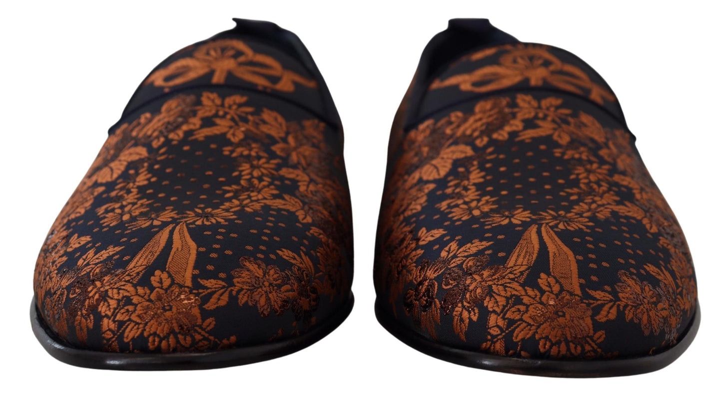 Mocassins élégants à enfiler à motif floral Dolce &amp; Gabbana