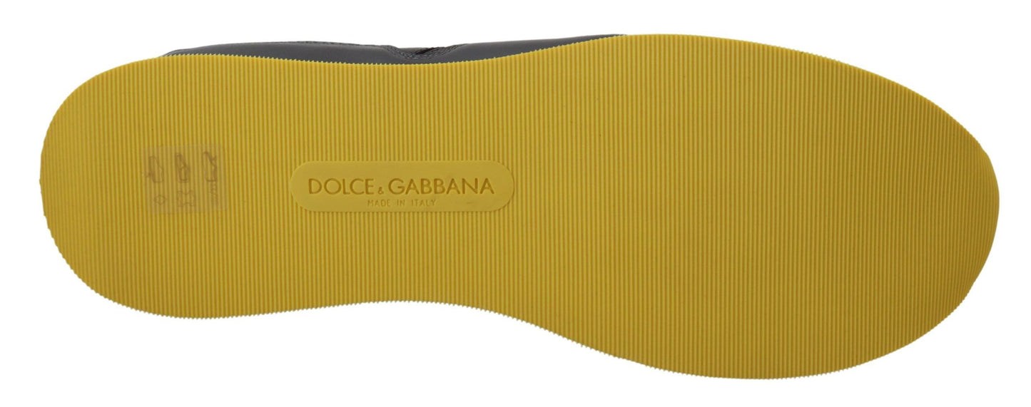 Baskets basses en cuir mélangé multicolore Dolce &amp; Gabbana