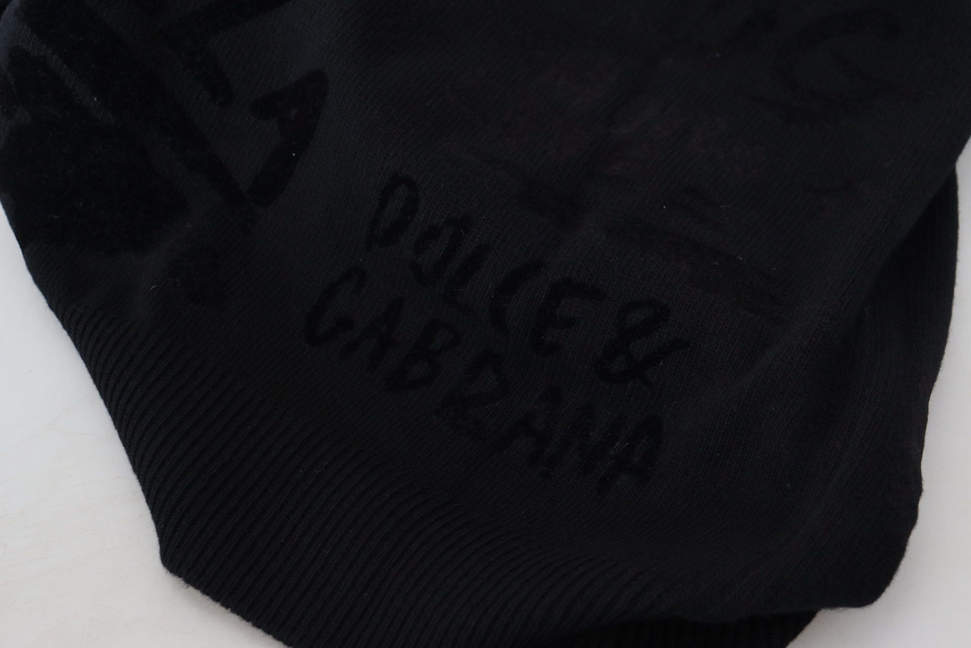 Dolce & Gabbana Black Wool Logo Pattern Crewneck Pullover Sweater by Dolce & Gabbana