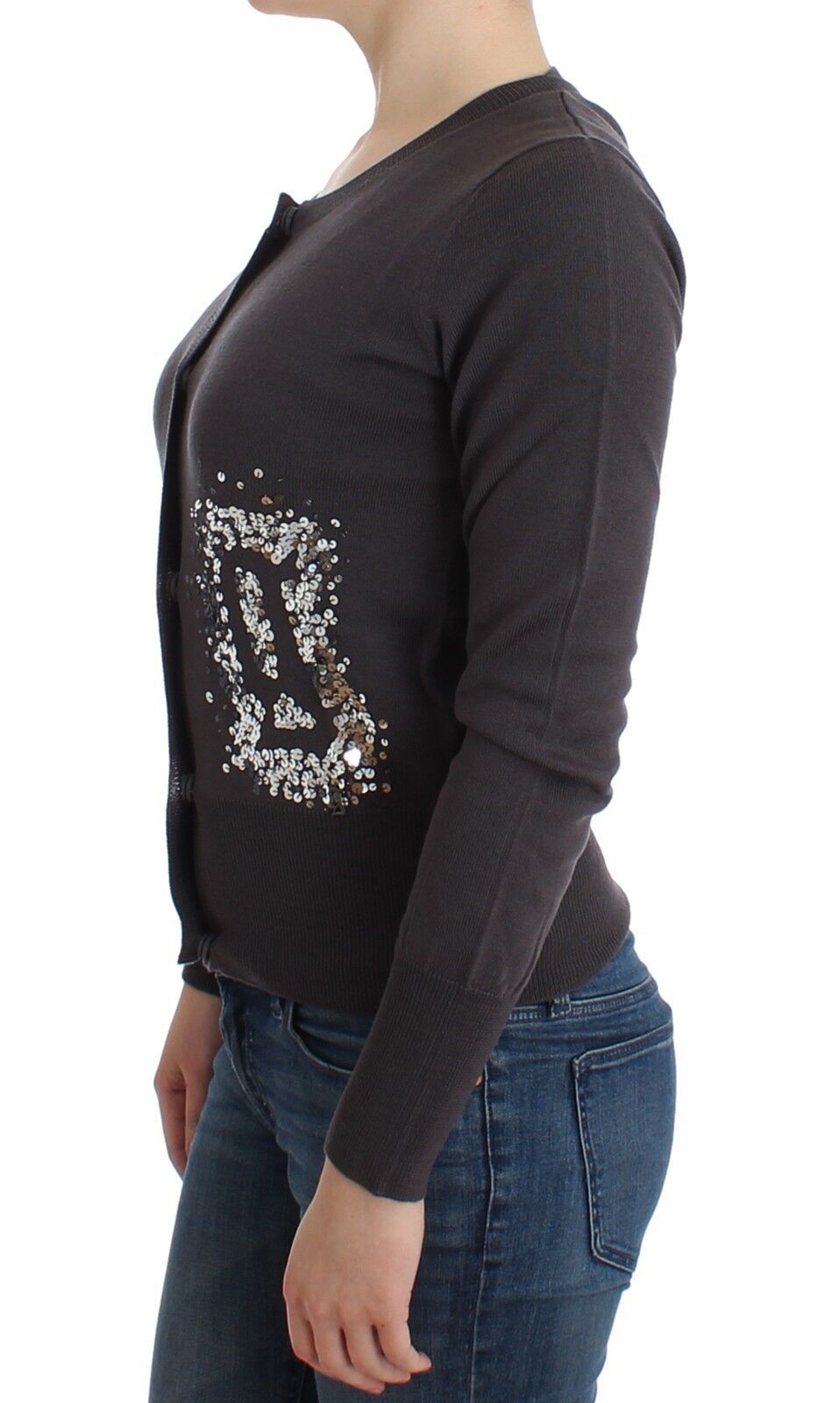 John Galliano Purple Wool Sequined Cardigan Knit Sweater by John Galliano
