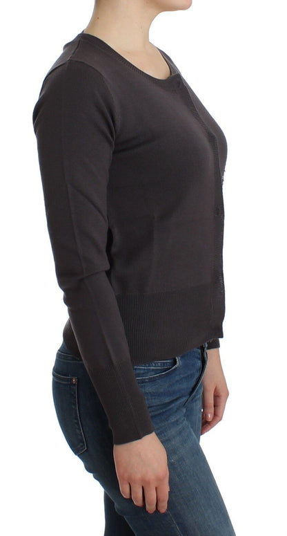 John Galliano Purple Wool Sequined Cardigan Knit Sweater by John Galliano