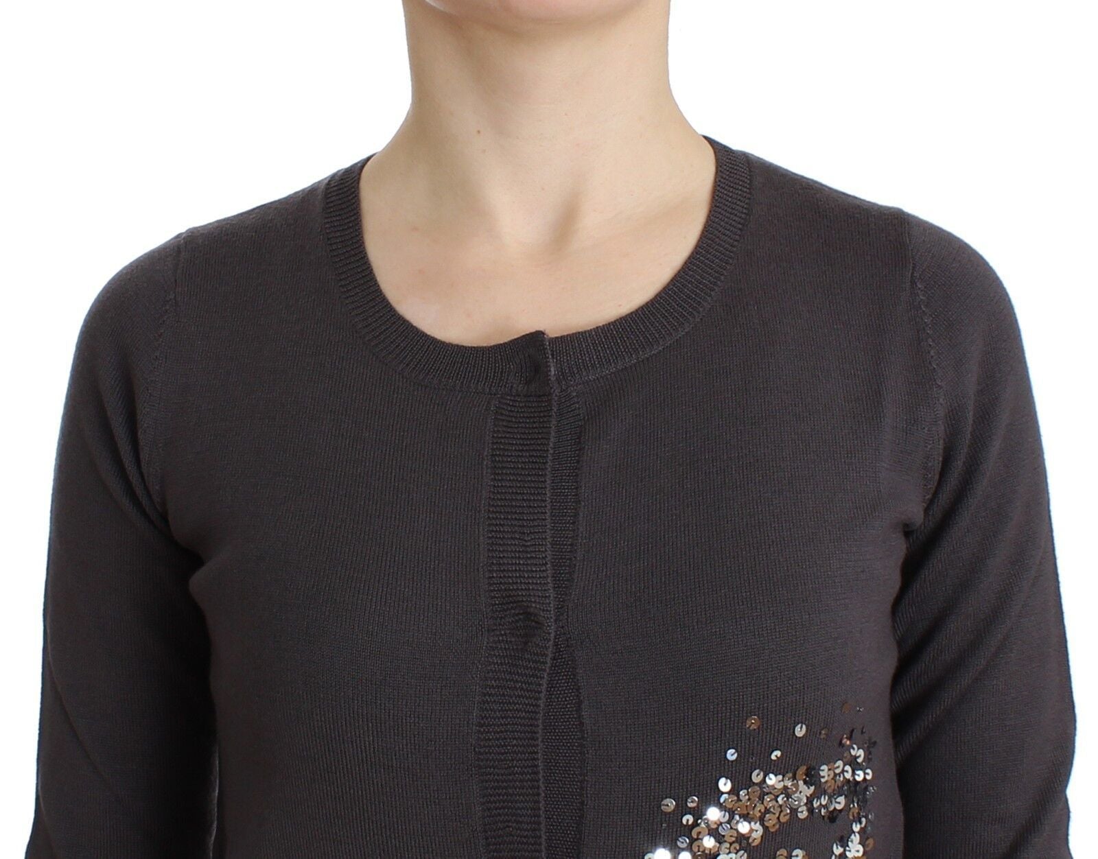 John Galliano Purple Wool Sequined Cardigan Knit Sweater by John Galliano