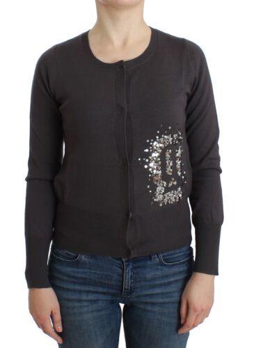 John Galliano Purple Wool Sequined Cardigan Knit Sweater by John Galliano