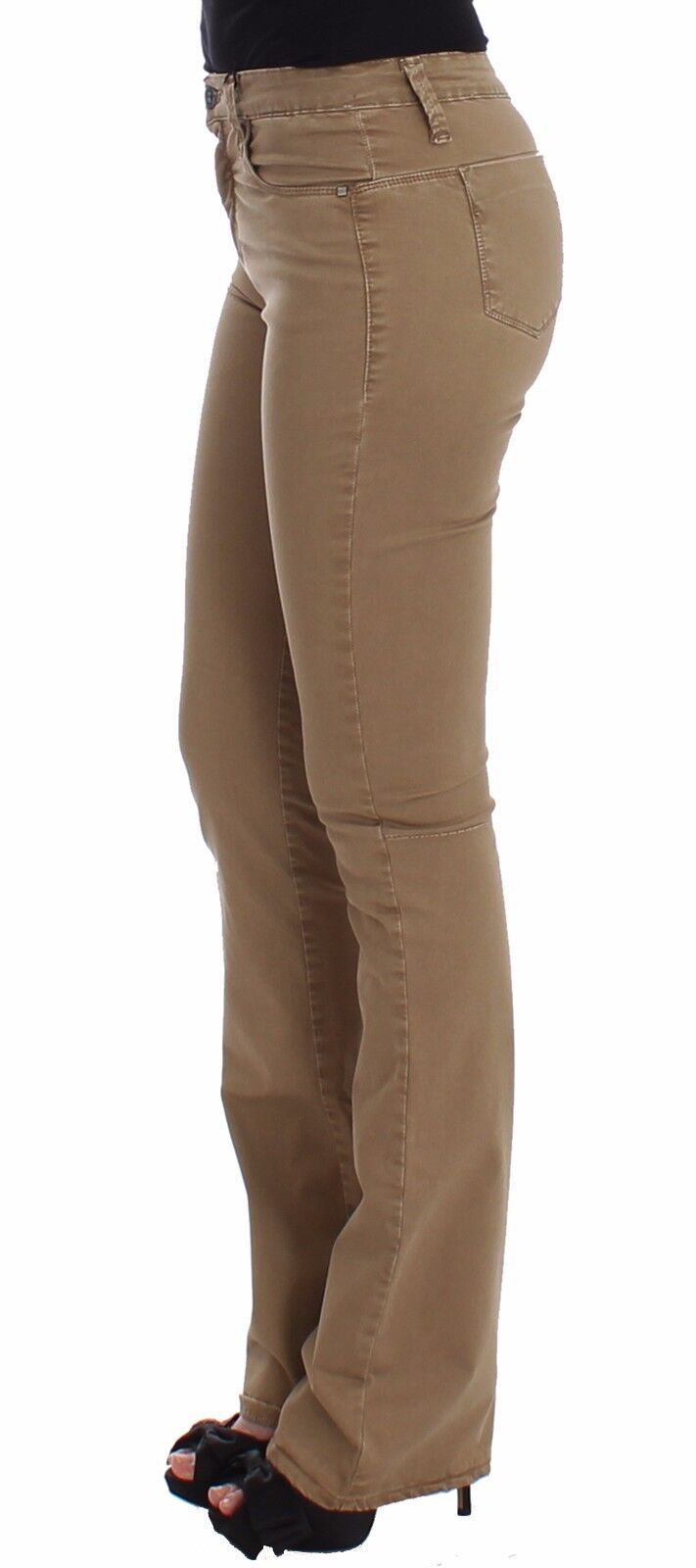 Costume National Beige Straight Leg Denim Pants Stretch Jeans by Costume National