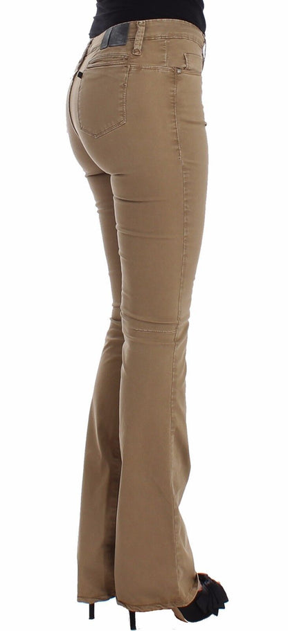 Costume National Beige Straight Leg Denim Pants Stretch Jeans by Costume National