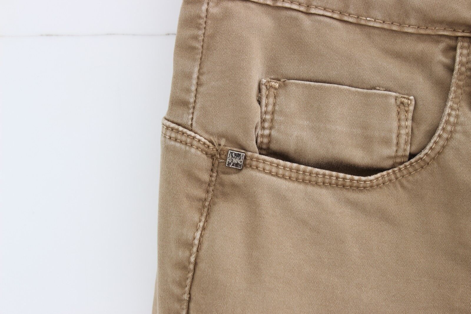 Costume National Beige Straight Leg Denim Pants Stretch Jeans by Costume National