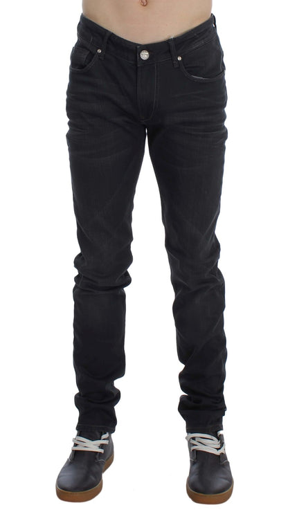 Huit jeans slim gris élégants de qualité supérieure pour homme