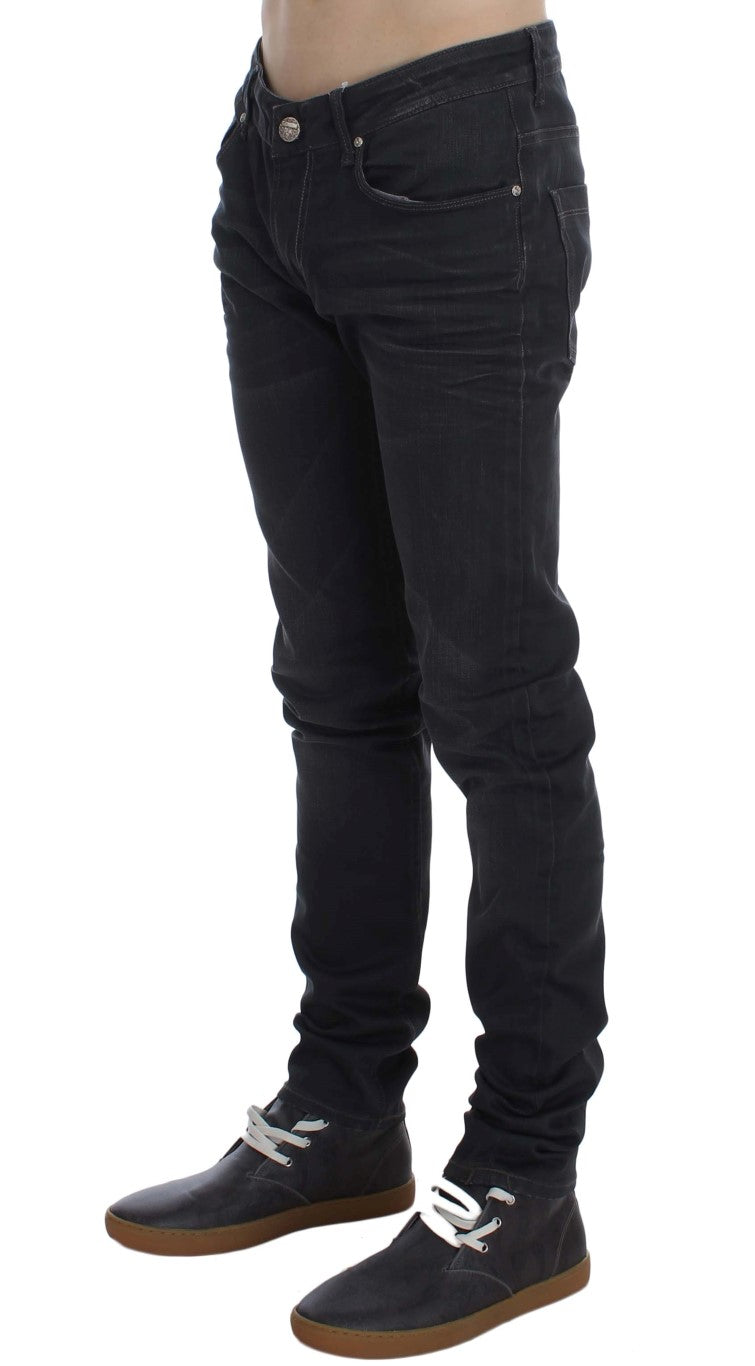 Huit jeans slim gris élégants de qualité supérieure pour homme