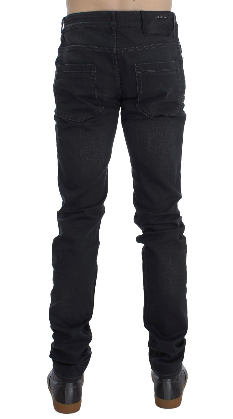 Huit jeans slim gris élégants de qualité supérieure pour homme