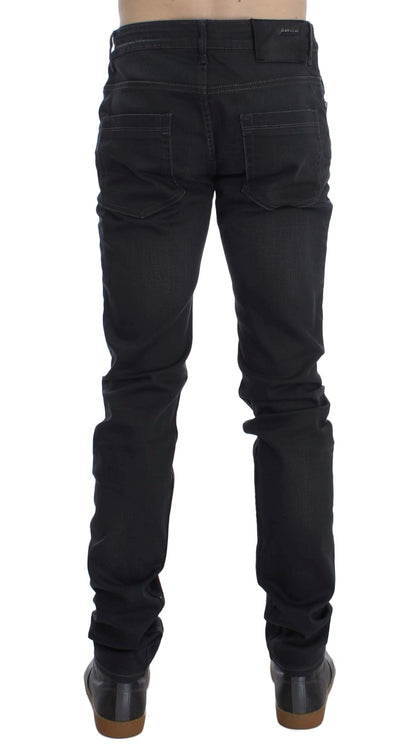 Huit jeans slim gris élégants de qualité supérieure pour homme