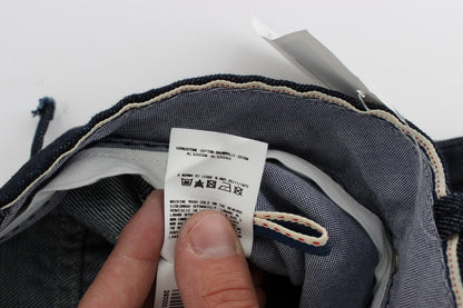 Huit jeans bleus élégants coupe droite pour homme