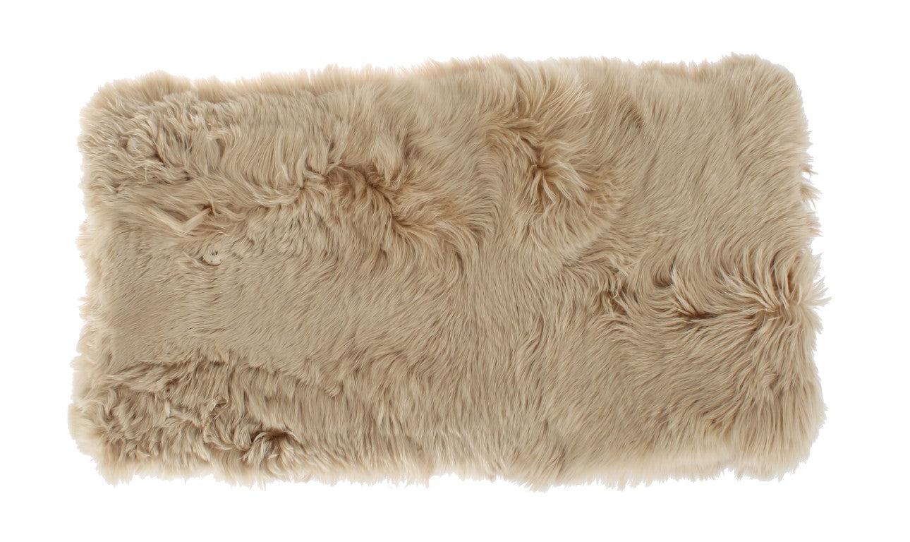 Dolce &amp; Gabbana Élégant foulard en fourrure d'alpaga beige