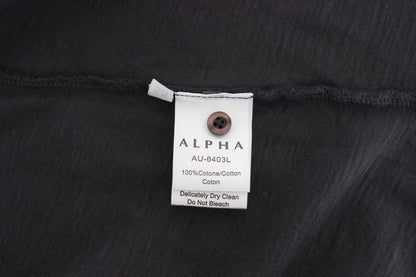 Alpha Massimo Rebecchi Gray Cotton Button Down Casual Shirt by Alpha Massimo Rebecchi