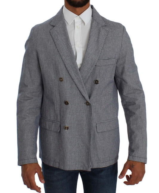 Blazer bleu élégant à double boutonnage Master Coat