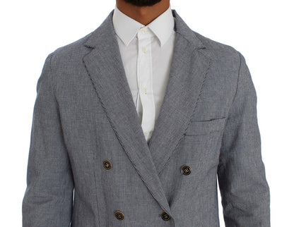 Blazer bleu élégant à double boutonnage Master Coat