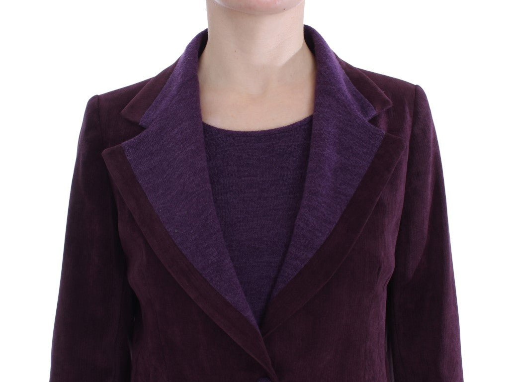 BENCIVENGA Ensemble élégant trois pièces en laine mélangée violette