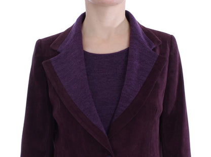 BENCIVENGA Ensemble élégant trois pièces en laine mélangée violette