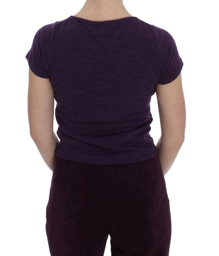 BENCIVENGA Ensemble élégant trois pièces en laine mélangée violette
