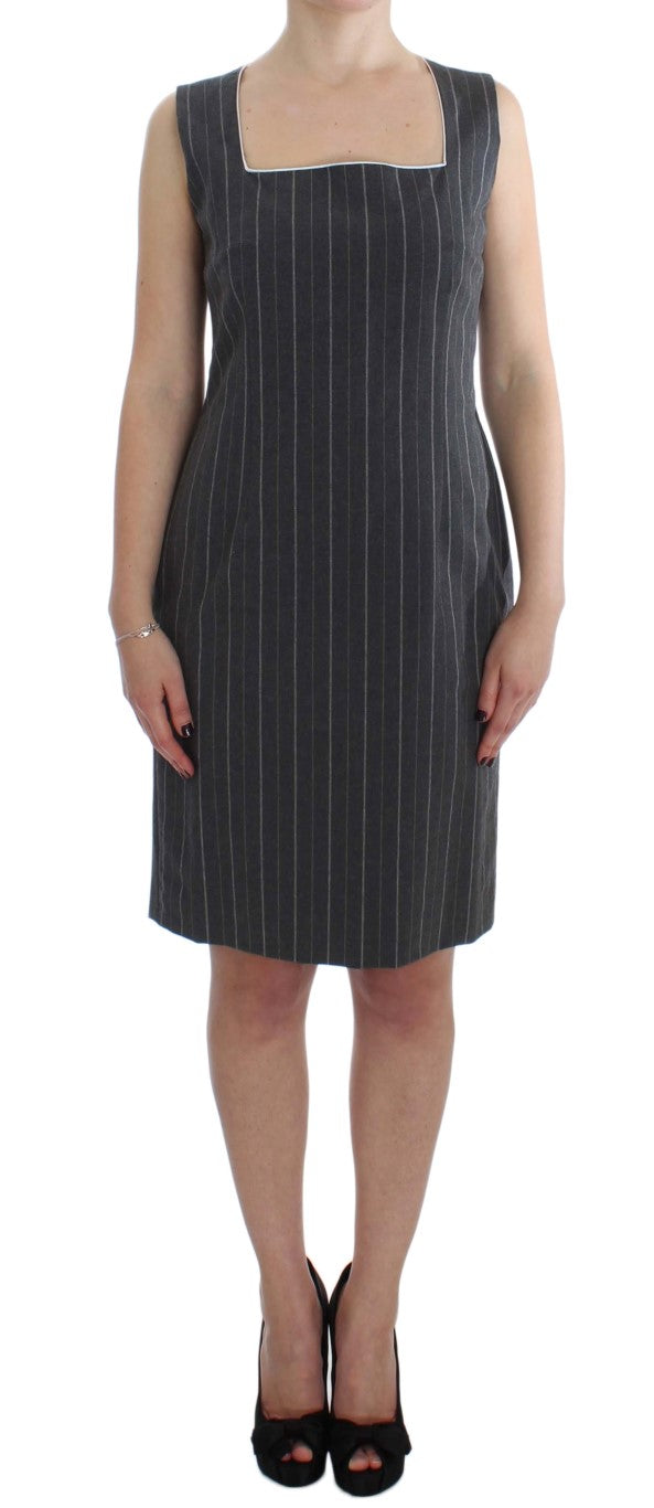 BENCIVENGA Gray Stretch Suit Sheath Dress & Blazer Set by BENCIVENGA
