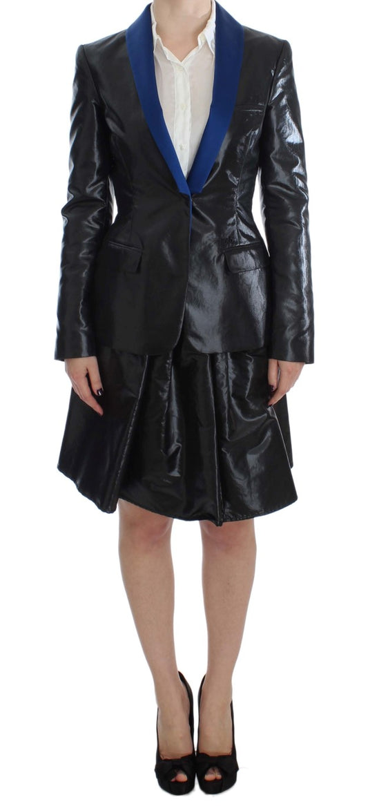 Exte Élégant tailleur jupe noir deux pièces
