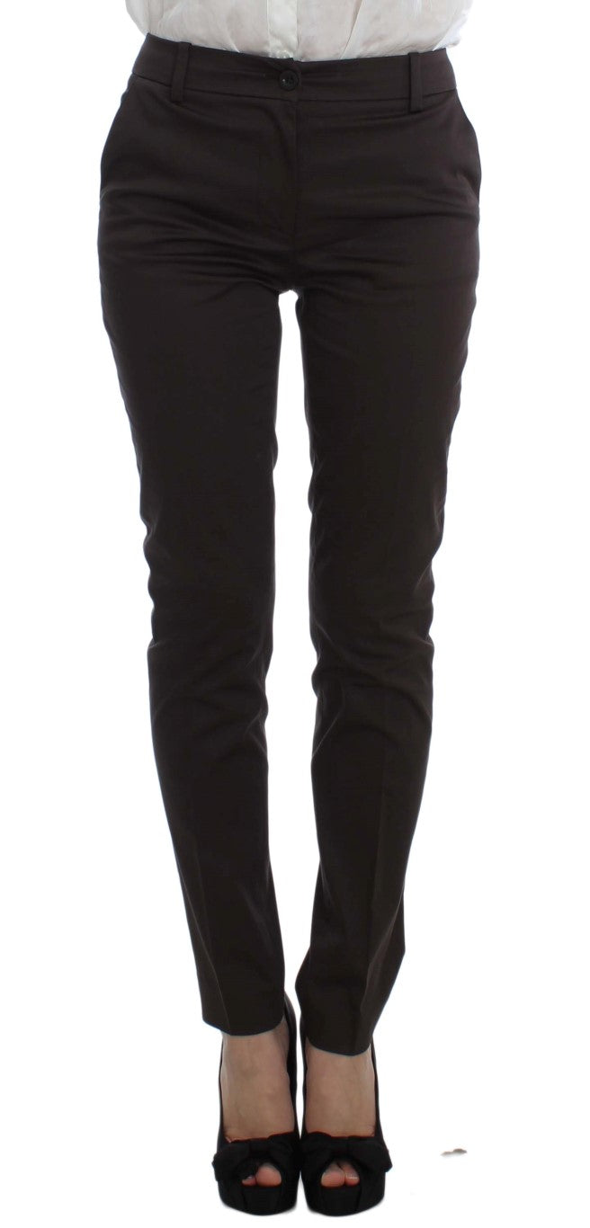 Ensemble costume Exte Chic en coton et élasthanne marron