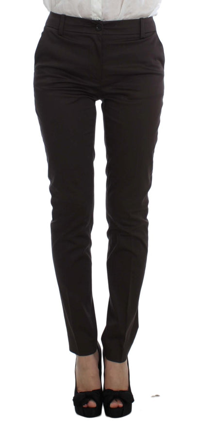 Ensemble costume Exte Chic en coton et élasthanne marron